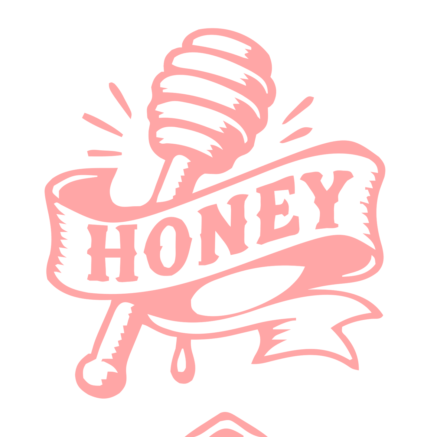 Tattoo Flash Honey Dipper Logo #ffa6a6