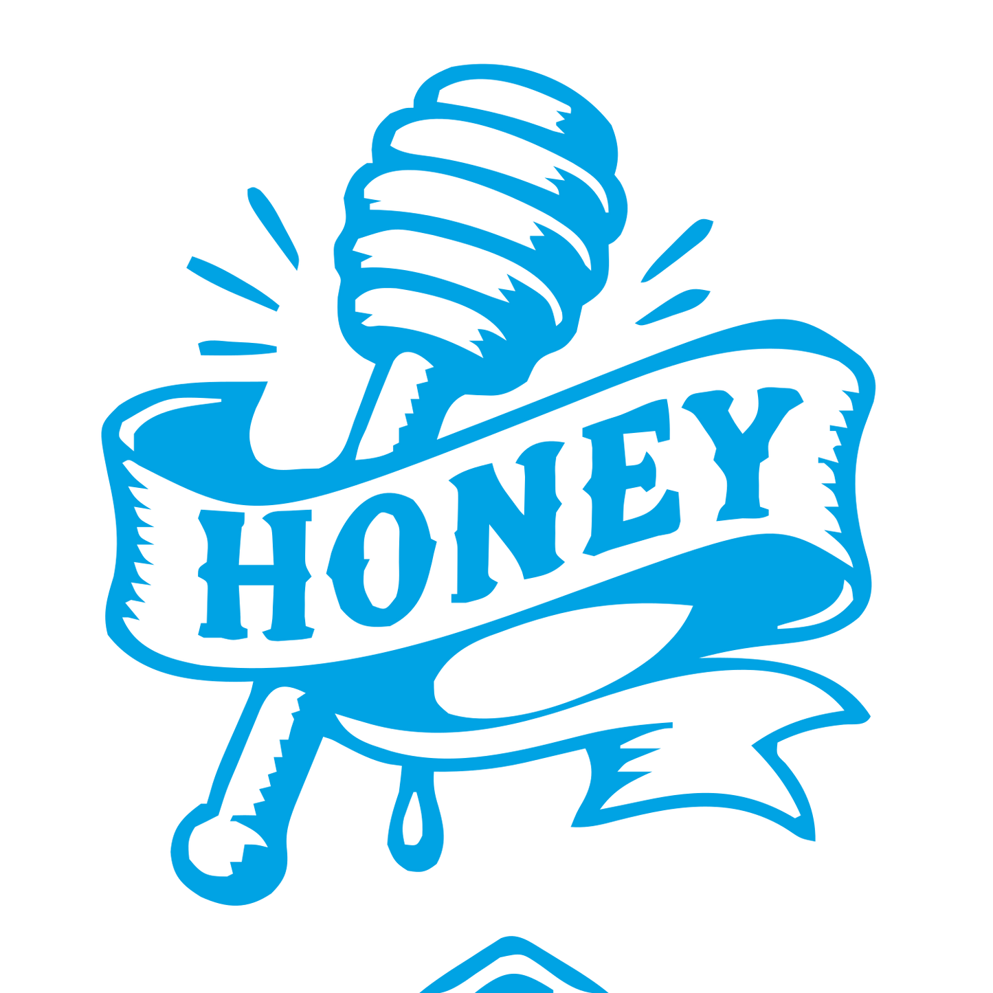 Tattoo Flash Honey Dipper Logo #00a3e4