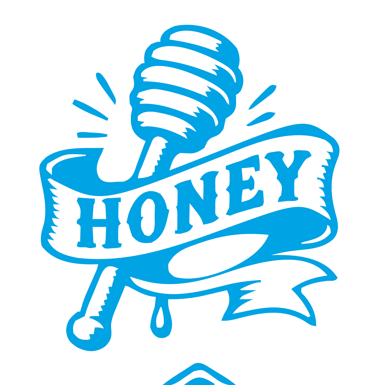Tattoo Flash Honey Dipper Logo #00a3e4