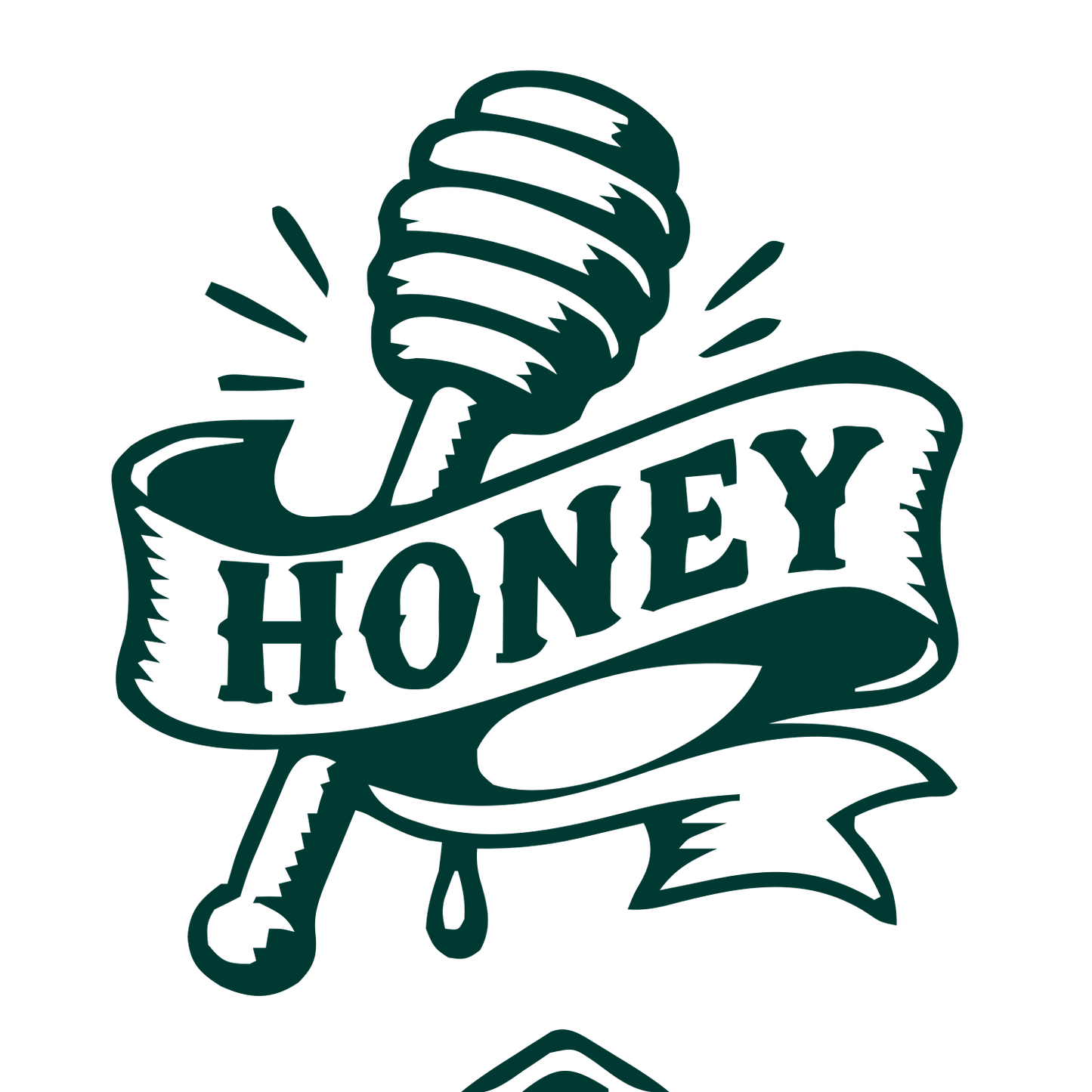 Tattoo Flash Honey Dipper Logo #003932