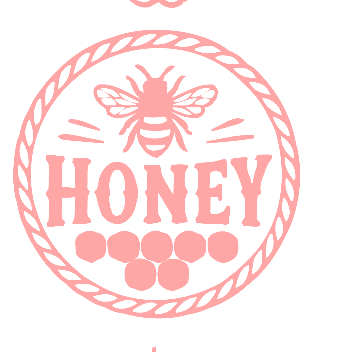 Honey Bee Rope Badge Logo #ffa6a6