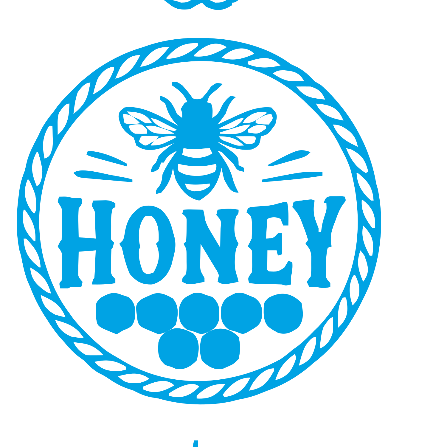 Honey Bee Rope Badge Logo #00a3e4