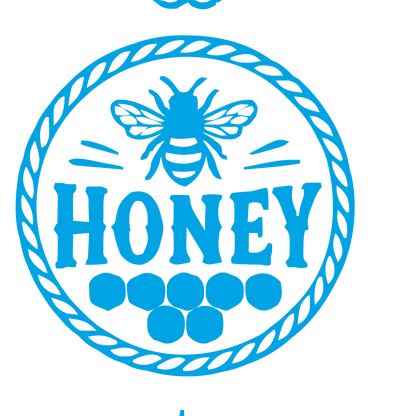 Honey Bee Rope Badge Logo #00a3e4