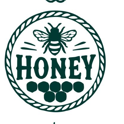 Honey Bee Rope Badge Logo #003932