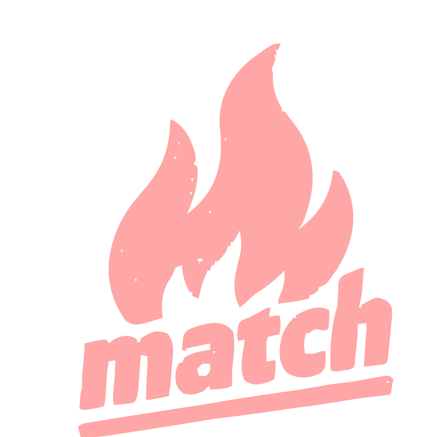 Flame Match Wordmark Logo #ffa6a6