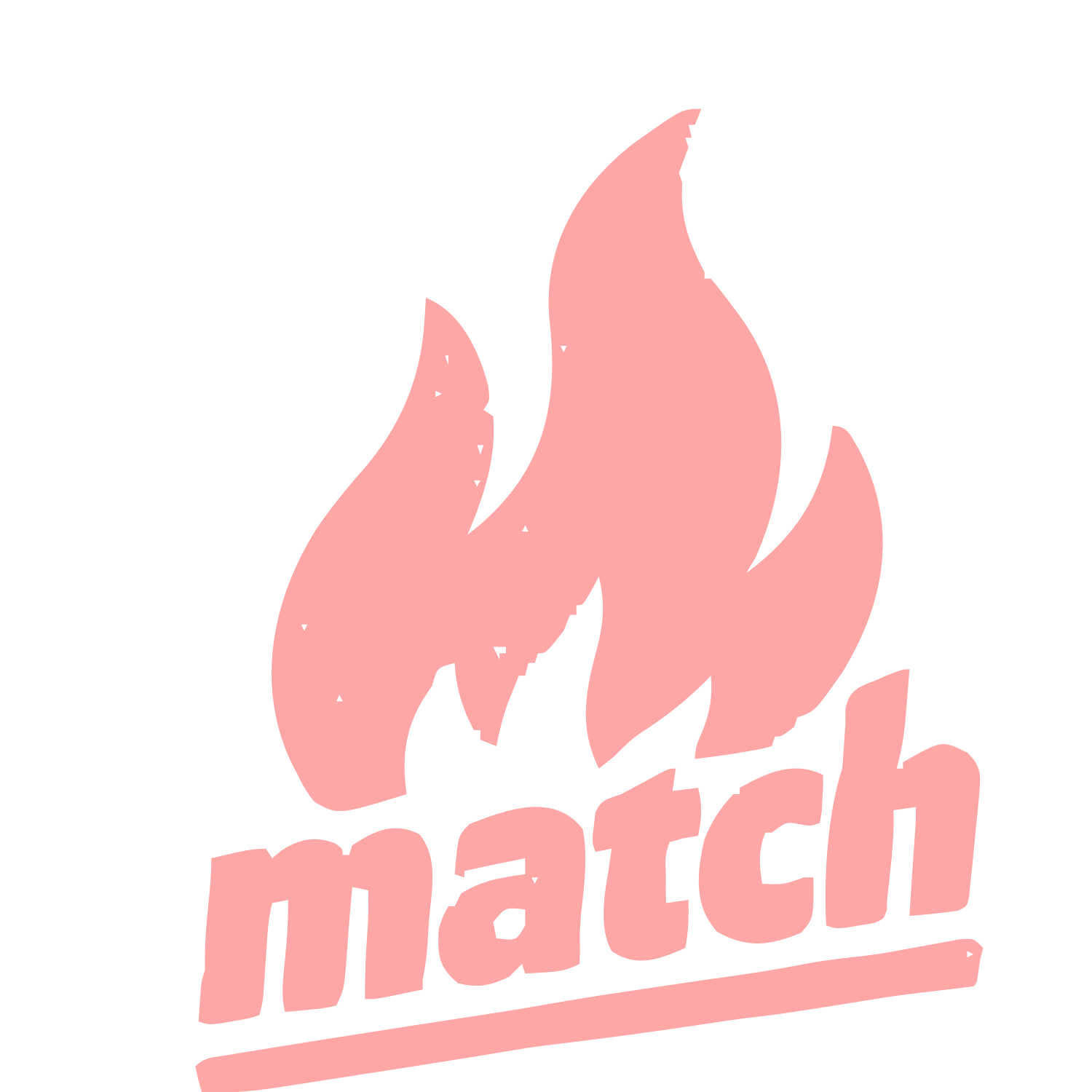 Flame Match Wordmark Logo #ffa6a6