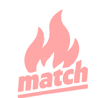 Flame Match Wordmark Logo #ffa6a6