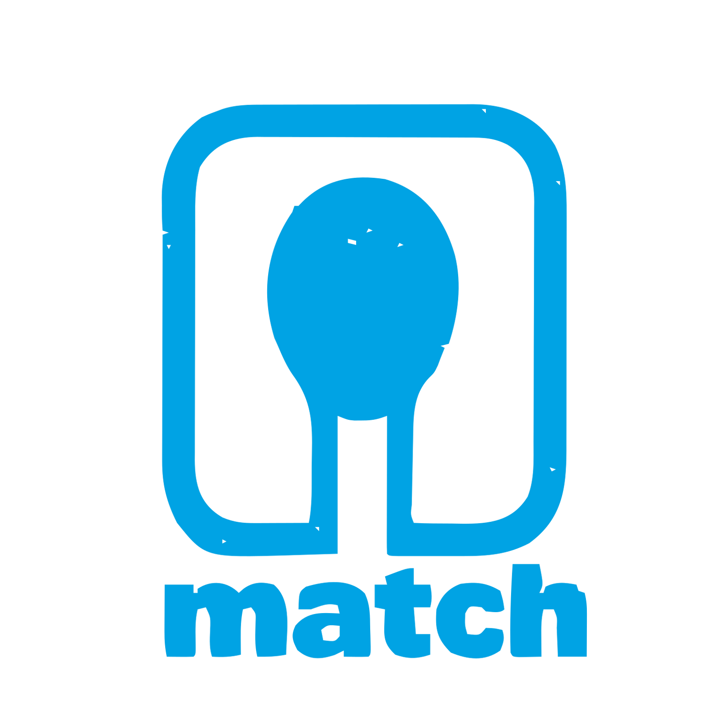 Match Matchstick Emblem Logo #00a3e4