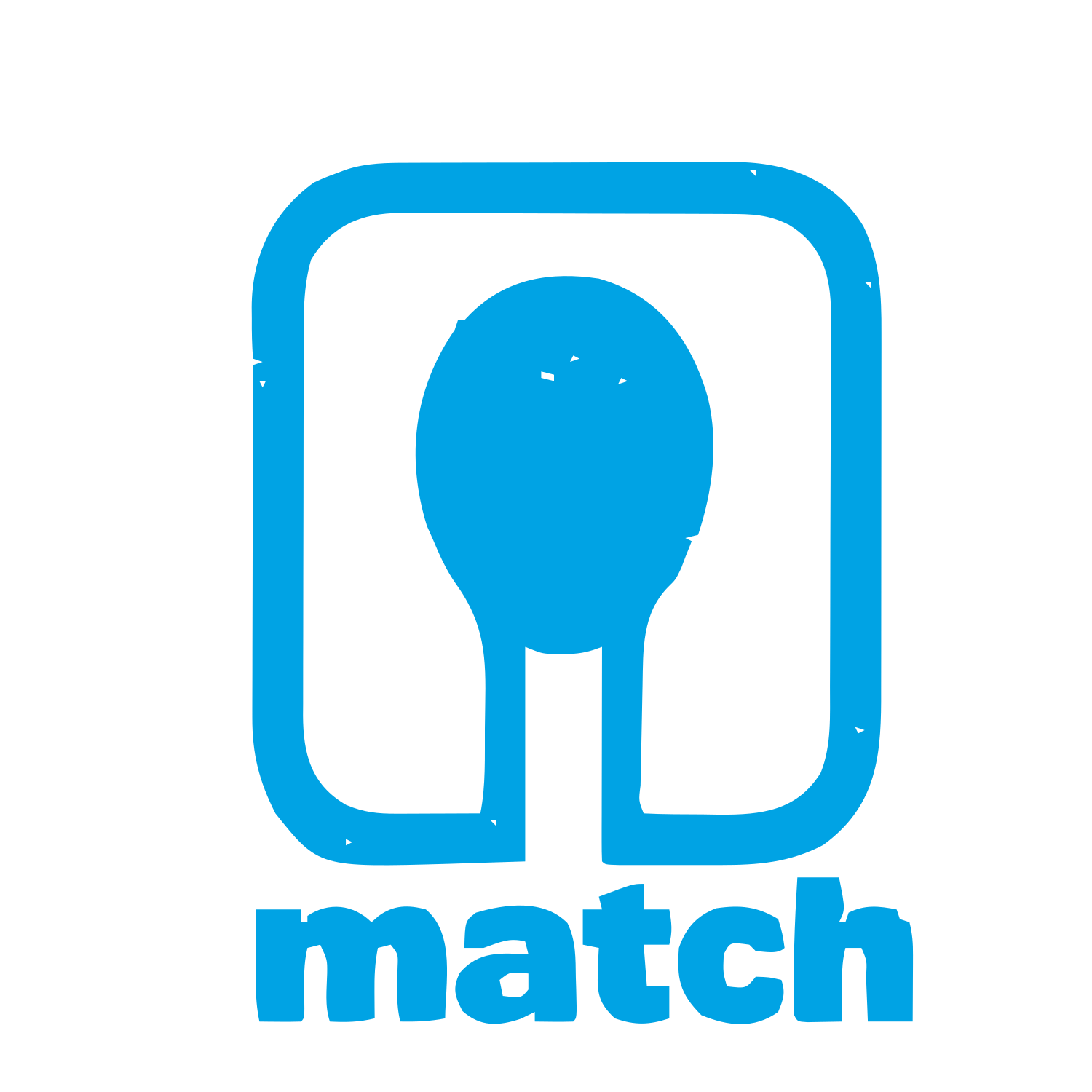 Match Matchstick Emblem Logo #00a3e4