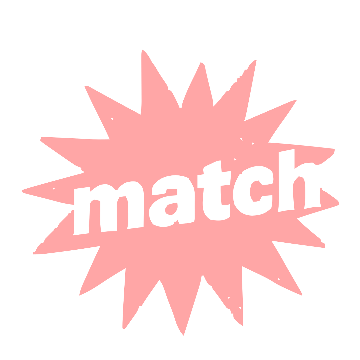 Match Word Starburst Logo #ffa6a6