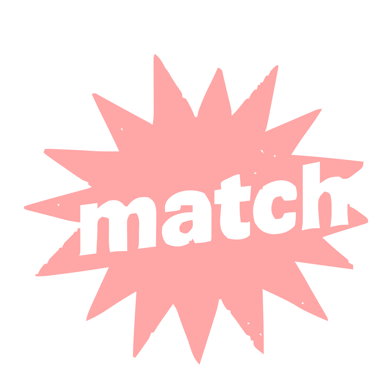 Match Word Starburst Logo #ffa6a6