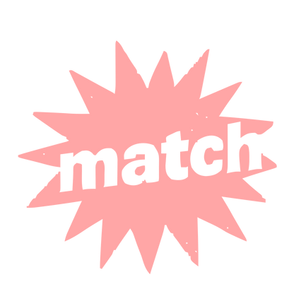 Match Word Starburst Logo #ffa6a6