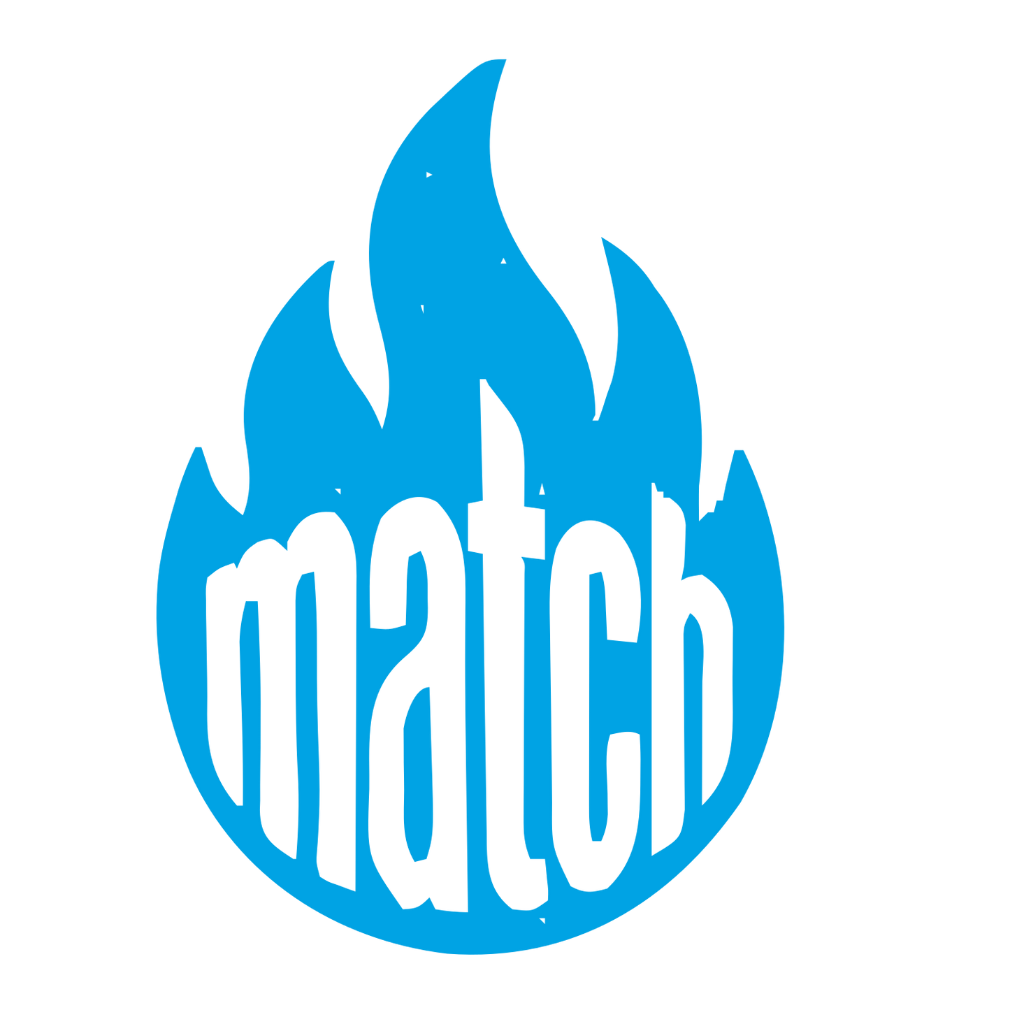 Flame Wordmark Match Logo #00a3e4
