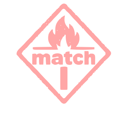 Flaming Match Diamond Logo #ffa6a6