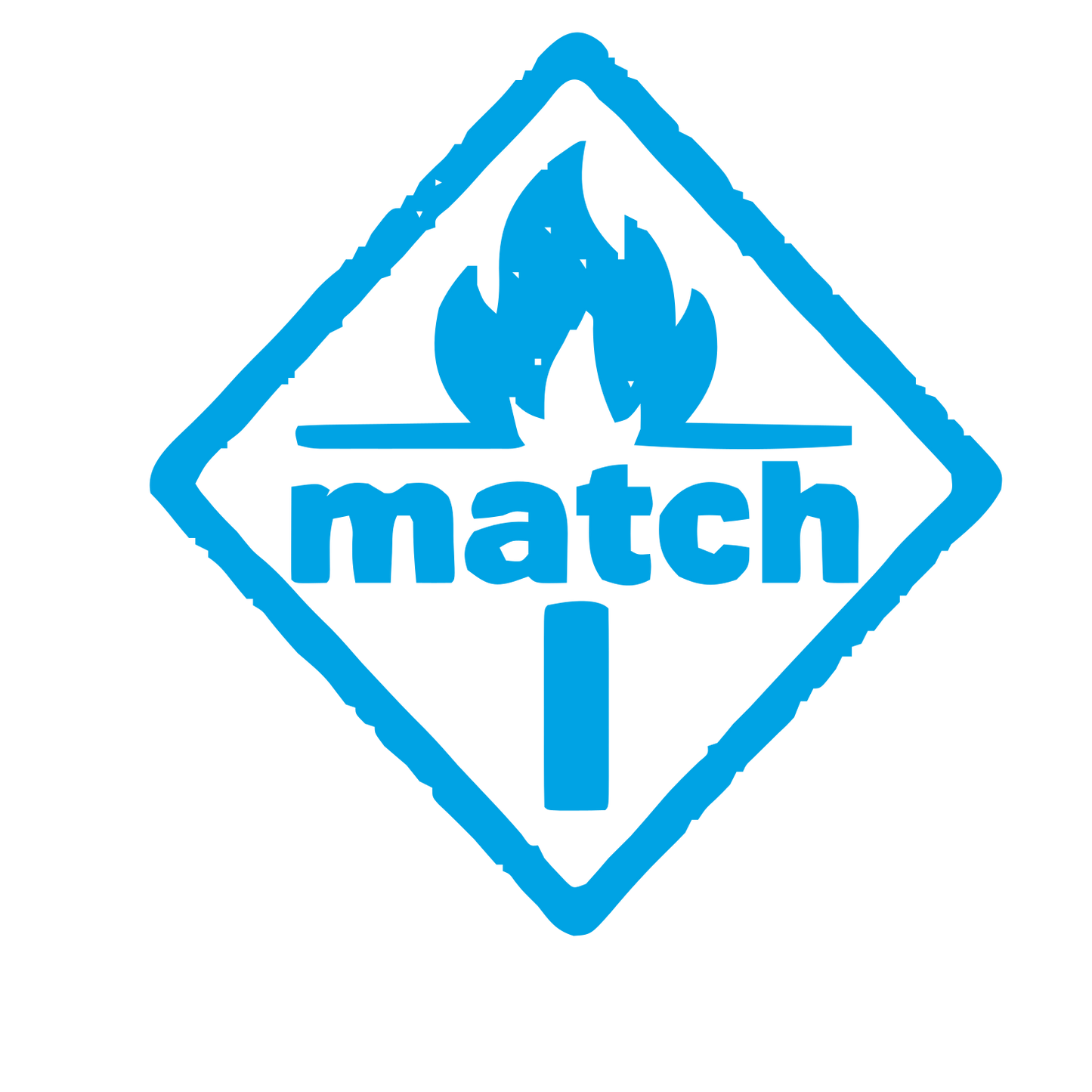 Flaming Match Diamond Logo #00a3e4