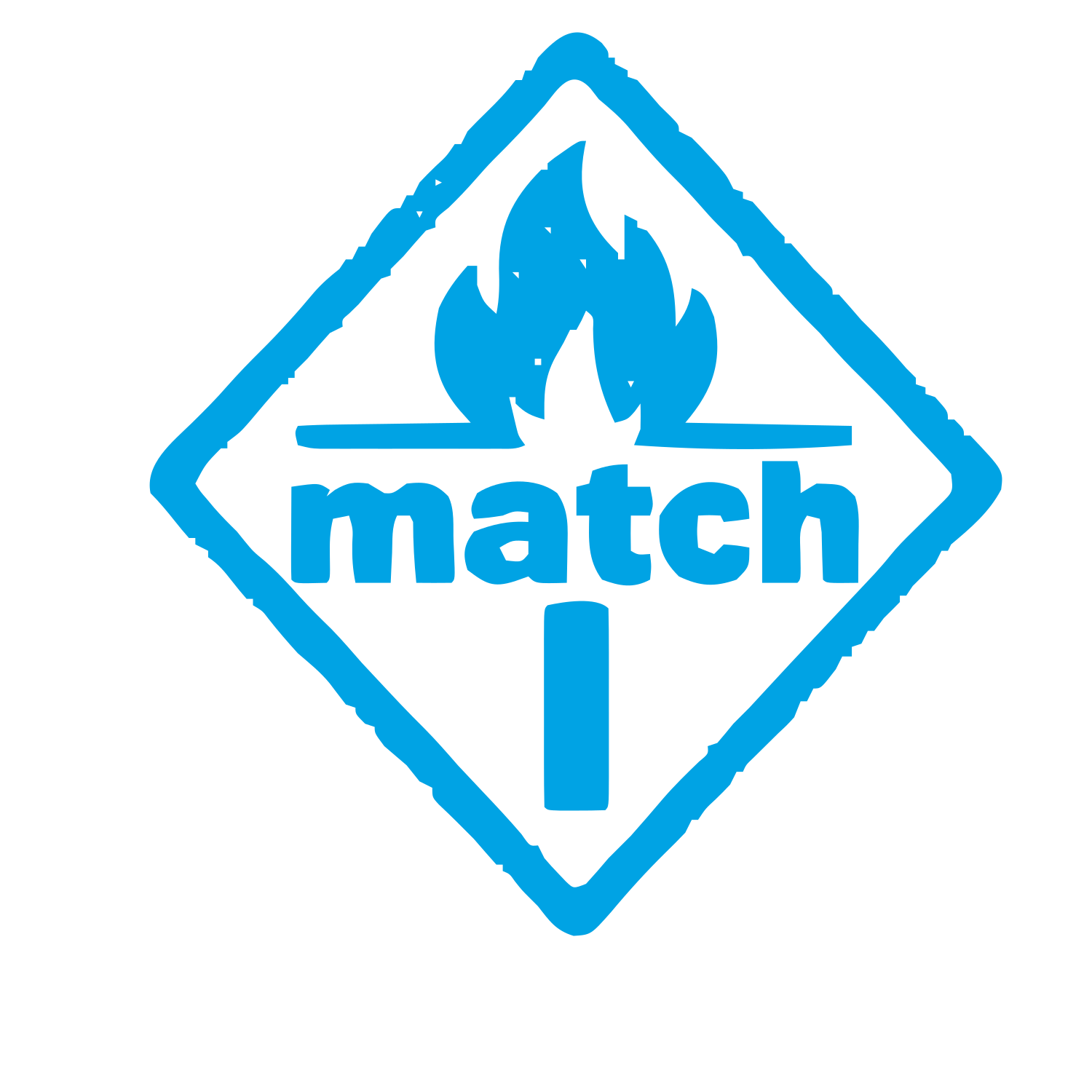Flaming Match Diamond Logo #00a3e4
