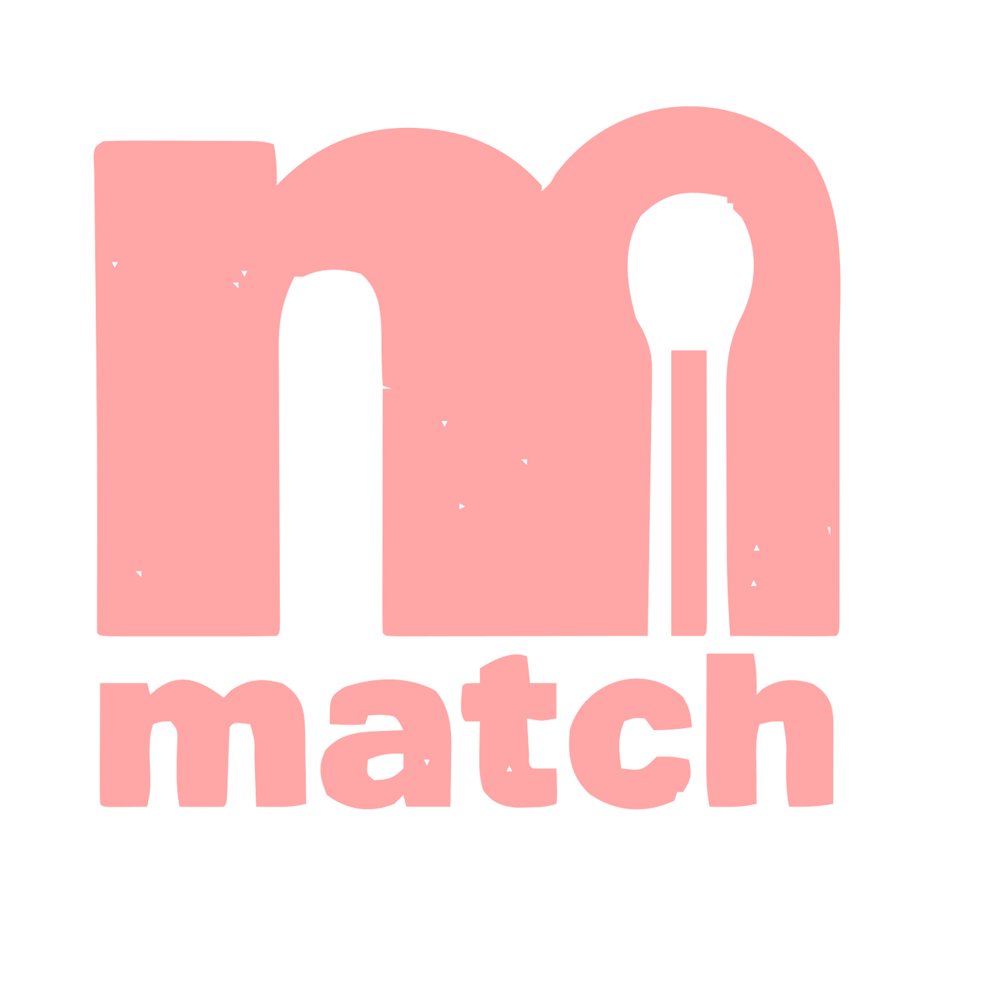 Match Stick Letter M Logo #ffa6a6