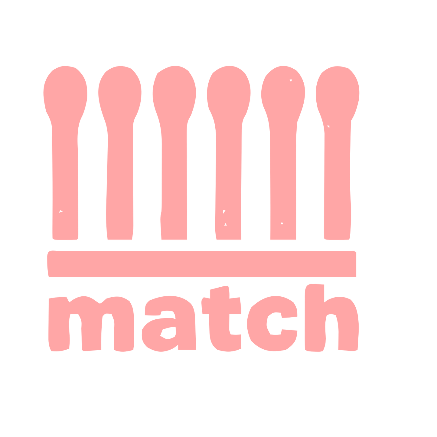 Match Sticks Row Logo #ffa6a6