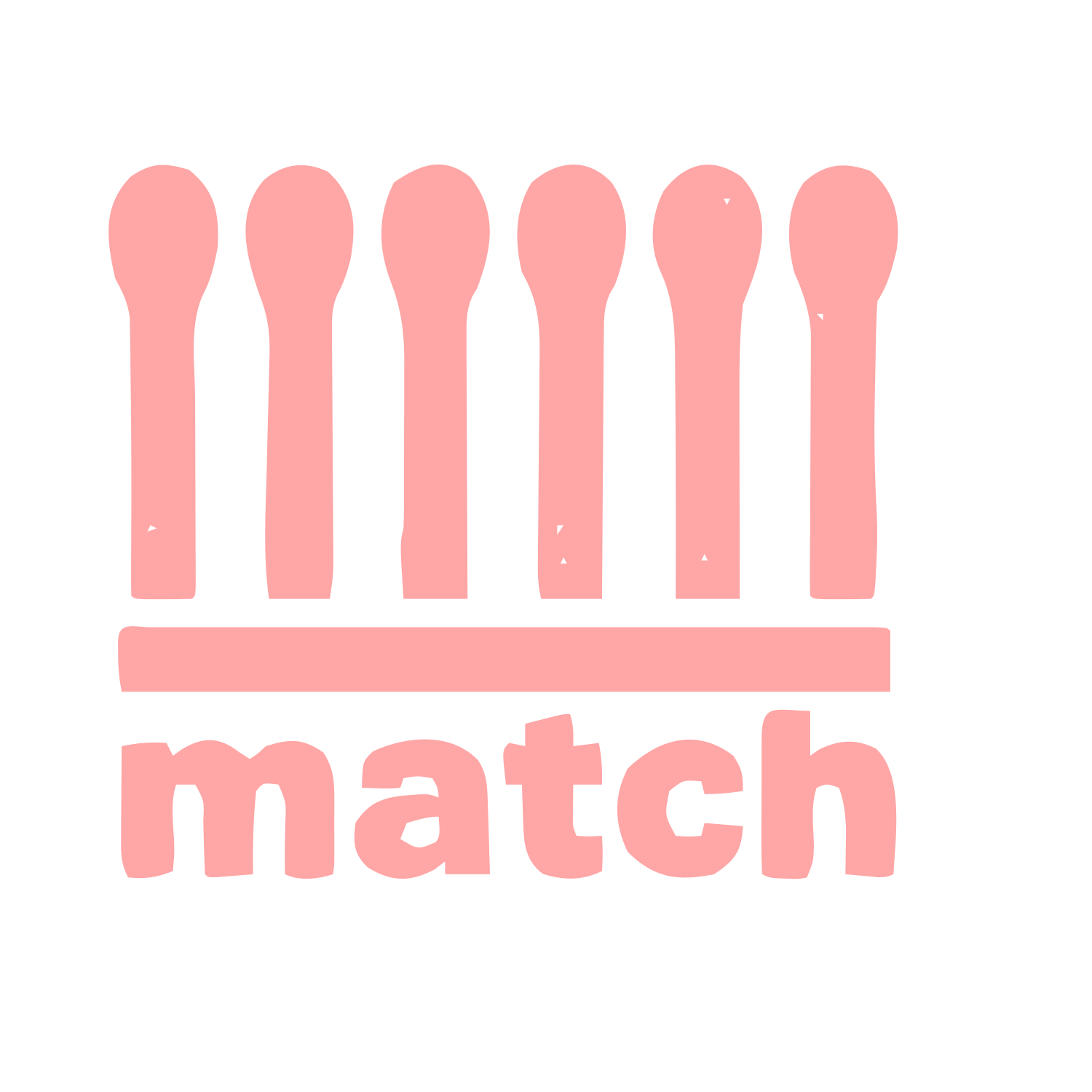Match Sticks Row Logo #ffa6a6