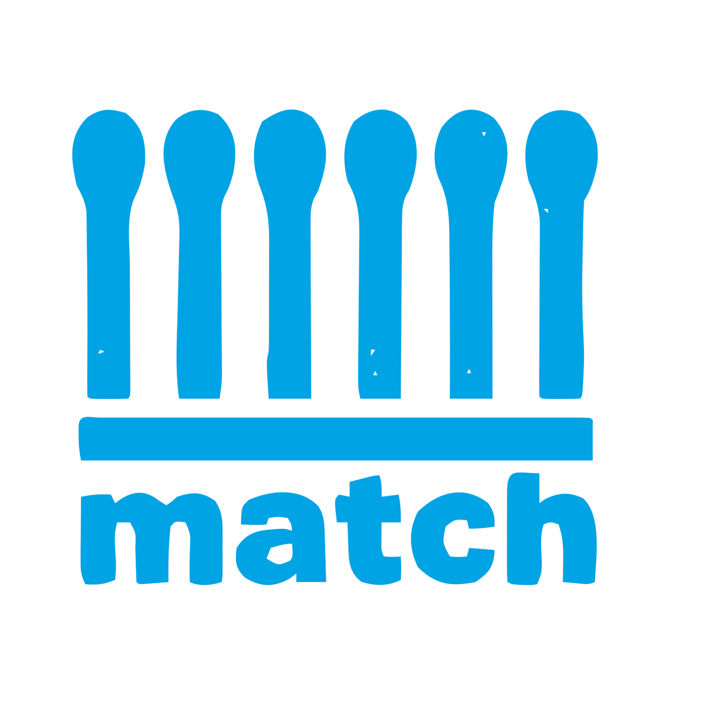 Match Sticks Row Logo #00a3e4