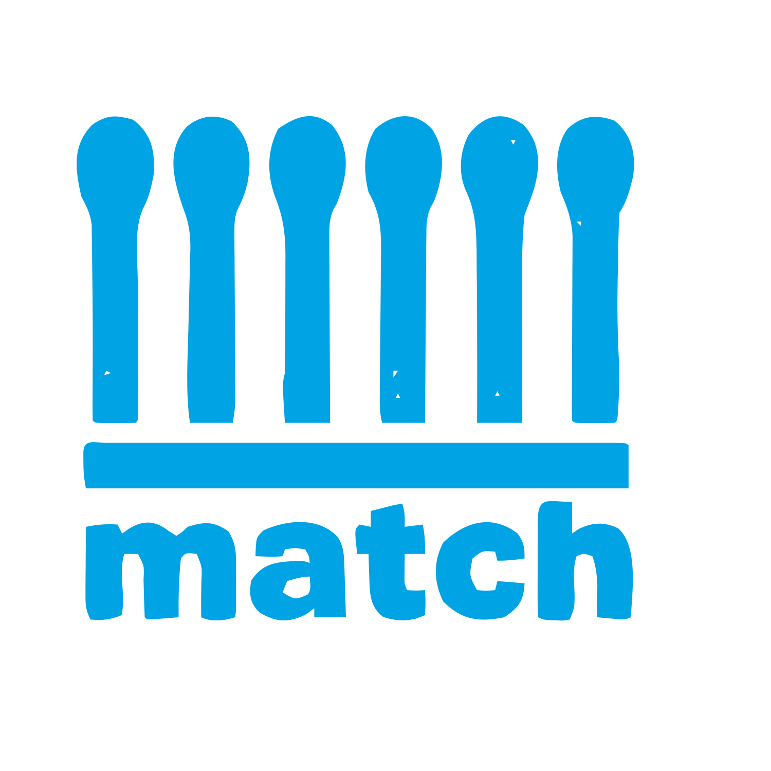 Match Sticks Row Logo #00a3e4