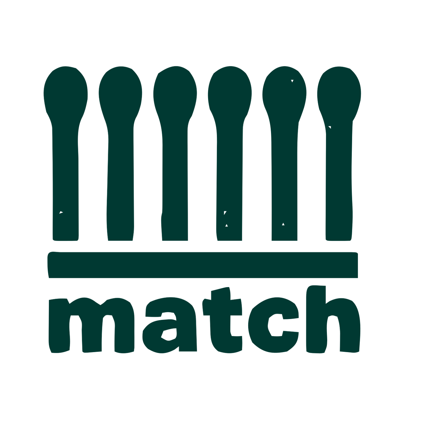 Match Sticks Row Logo #003932