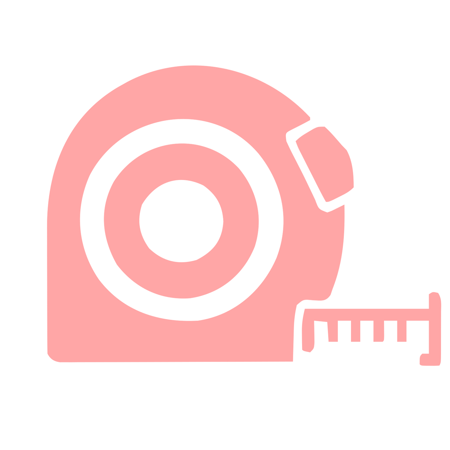 Tape Measure Tool Logo #ffa6a6
