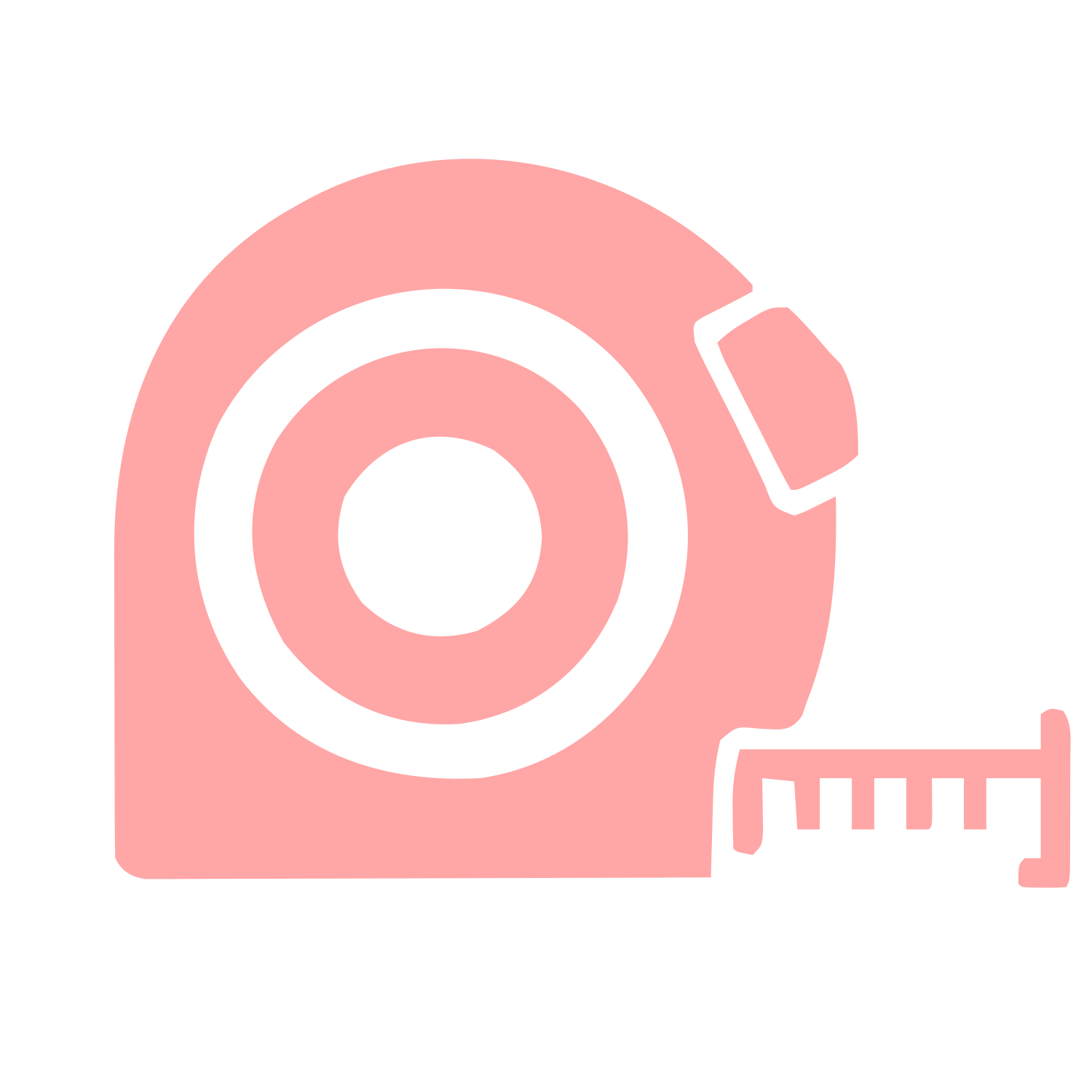 Tape Measure Tool Logo #ffa6a6
