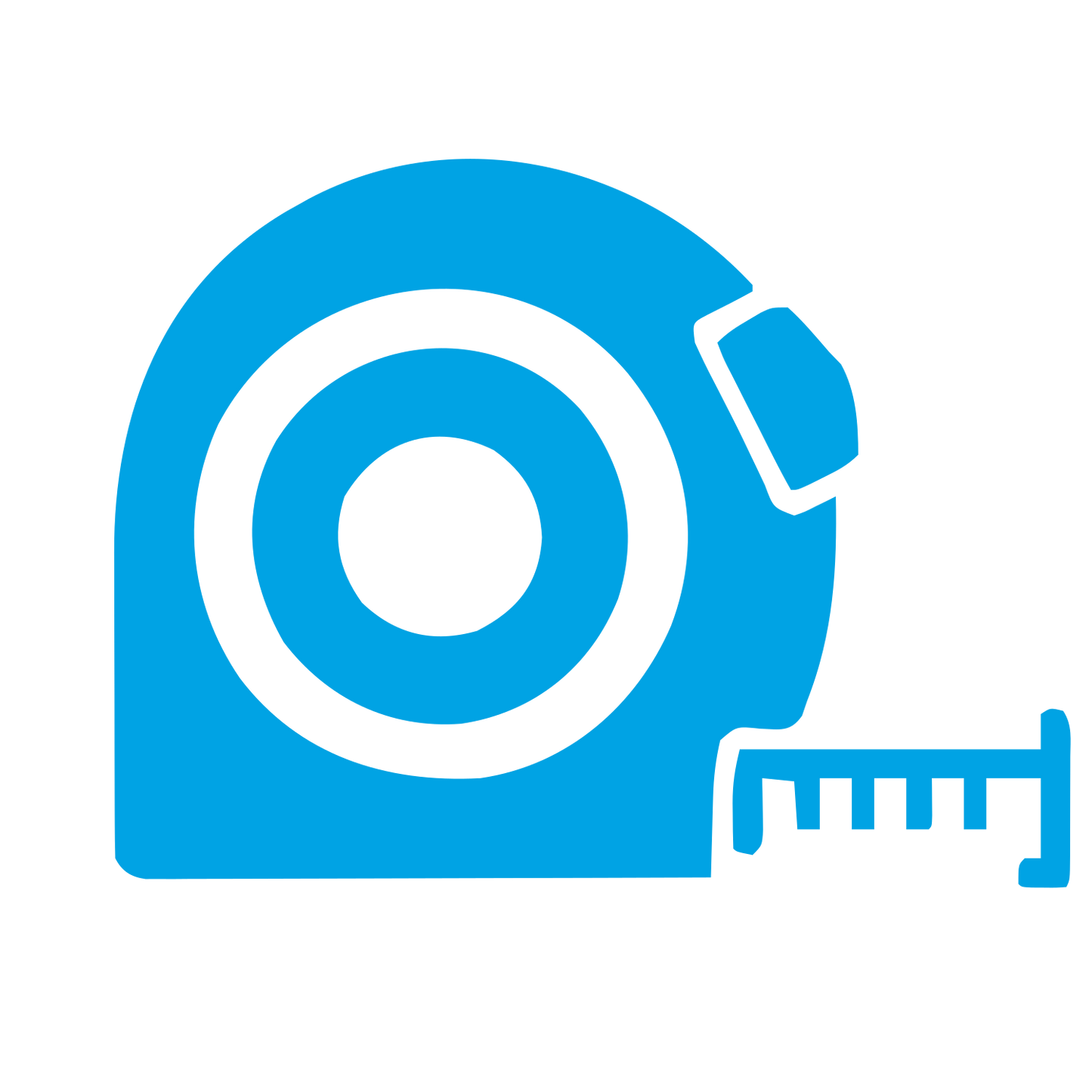 Tape Measure Tool Logo #00a3e4