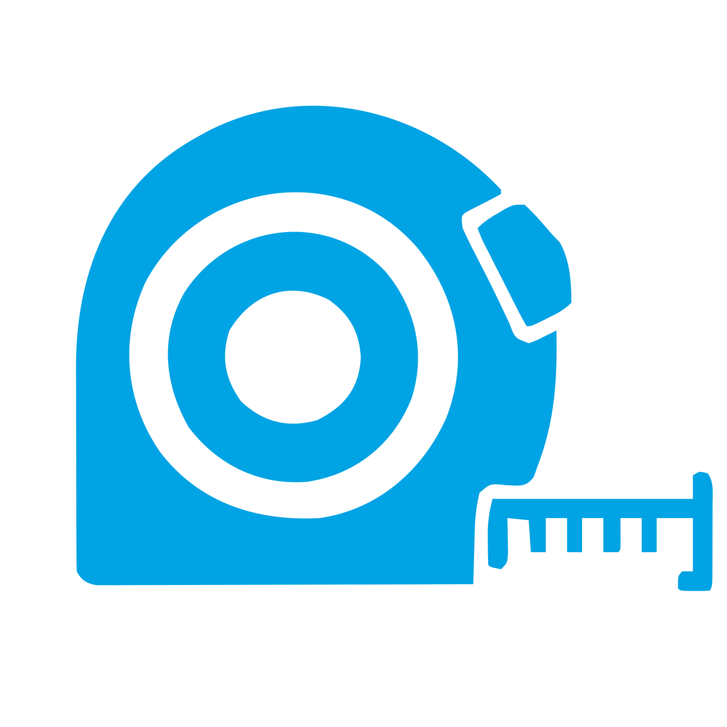 Tape Measure Tool Logo #00a3e4