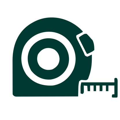 Tape Measure Tool Logo #003932