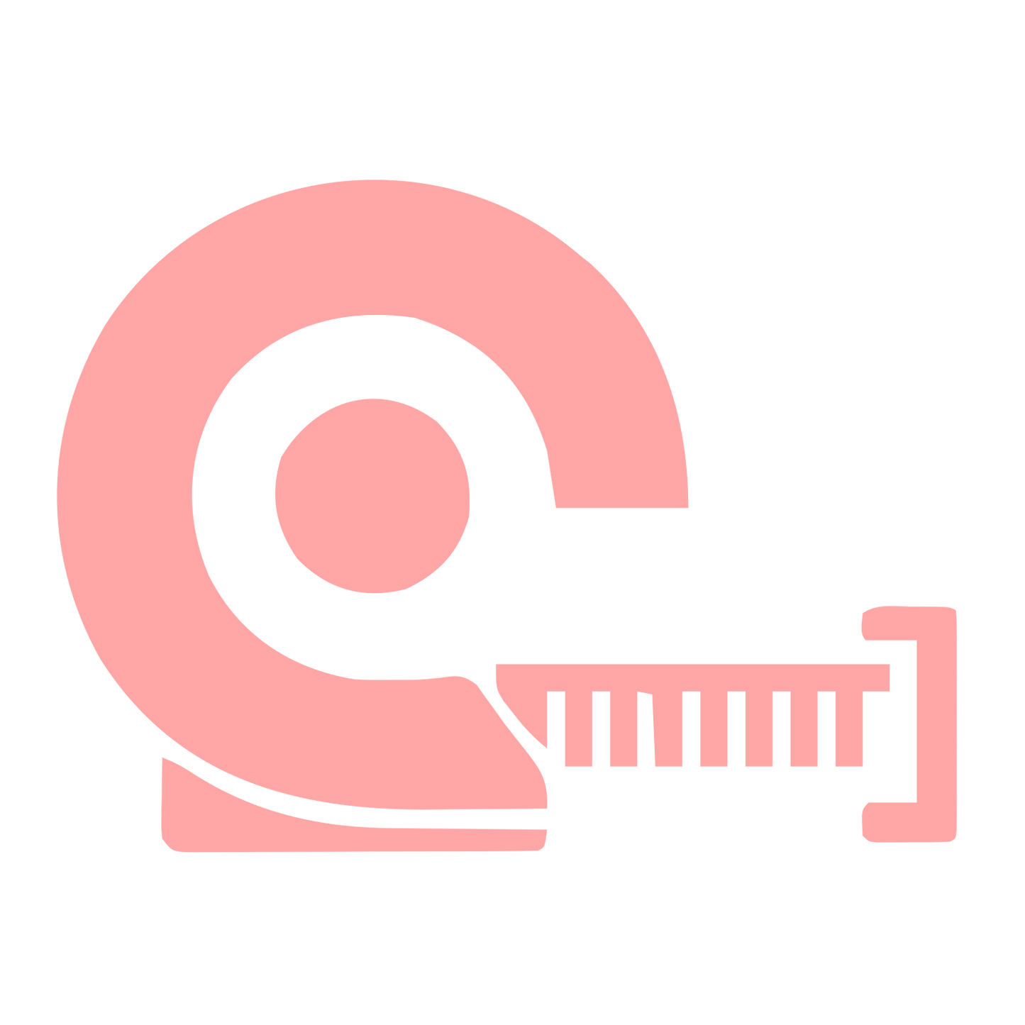 Measuring Tape Roll Logo #ffa6a6