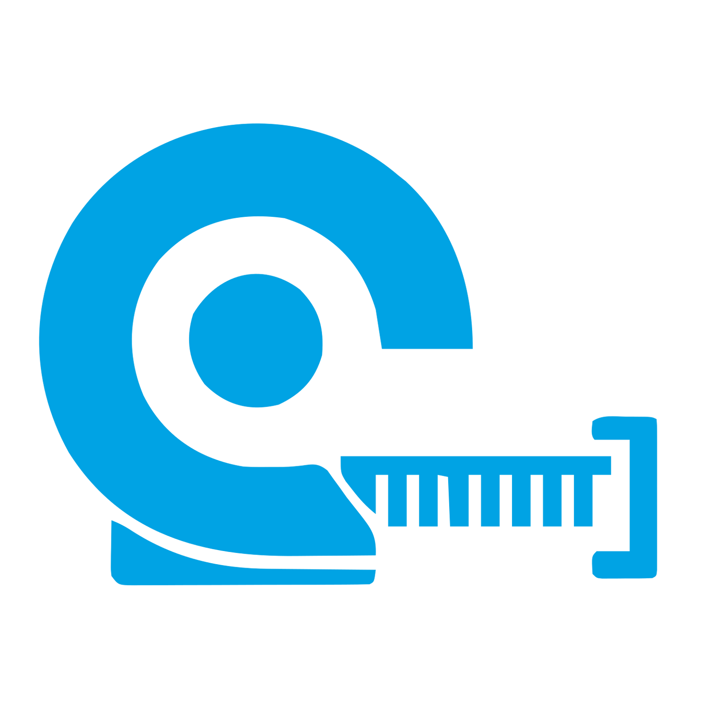 Measuring Tape Roll Logo #00a3e4
