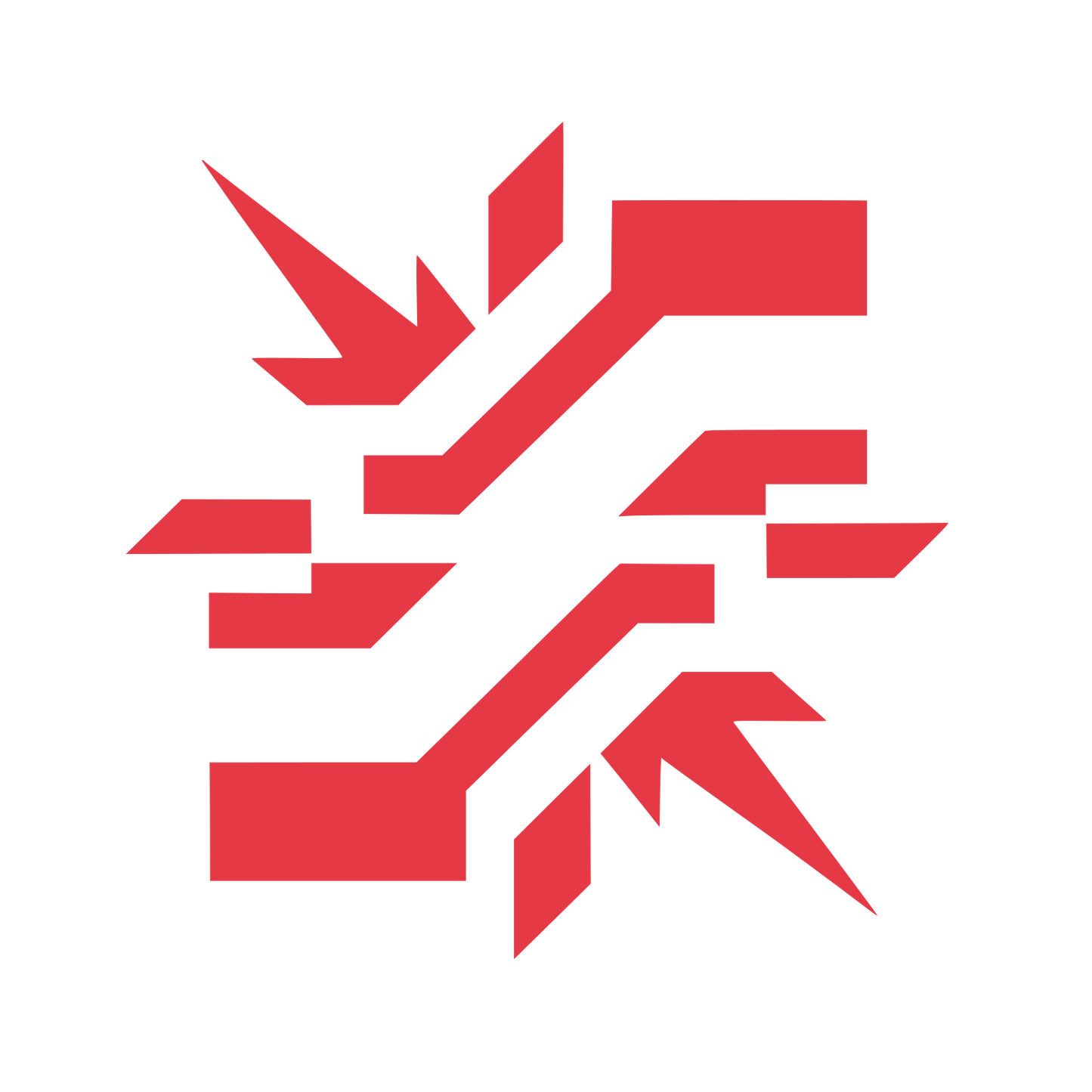 Arrow Lightning Bolt Logo #E63946