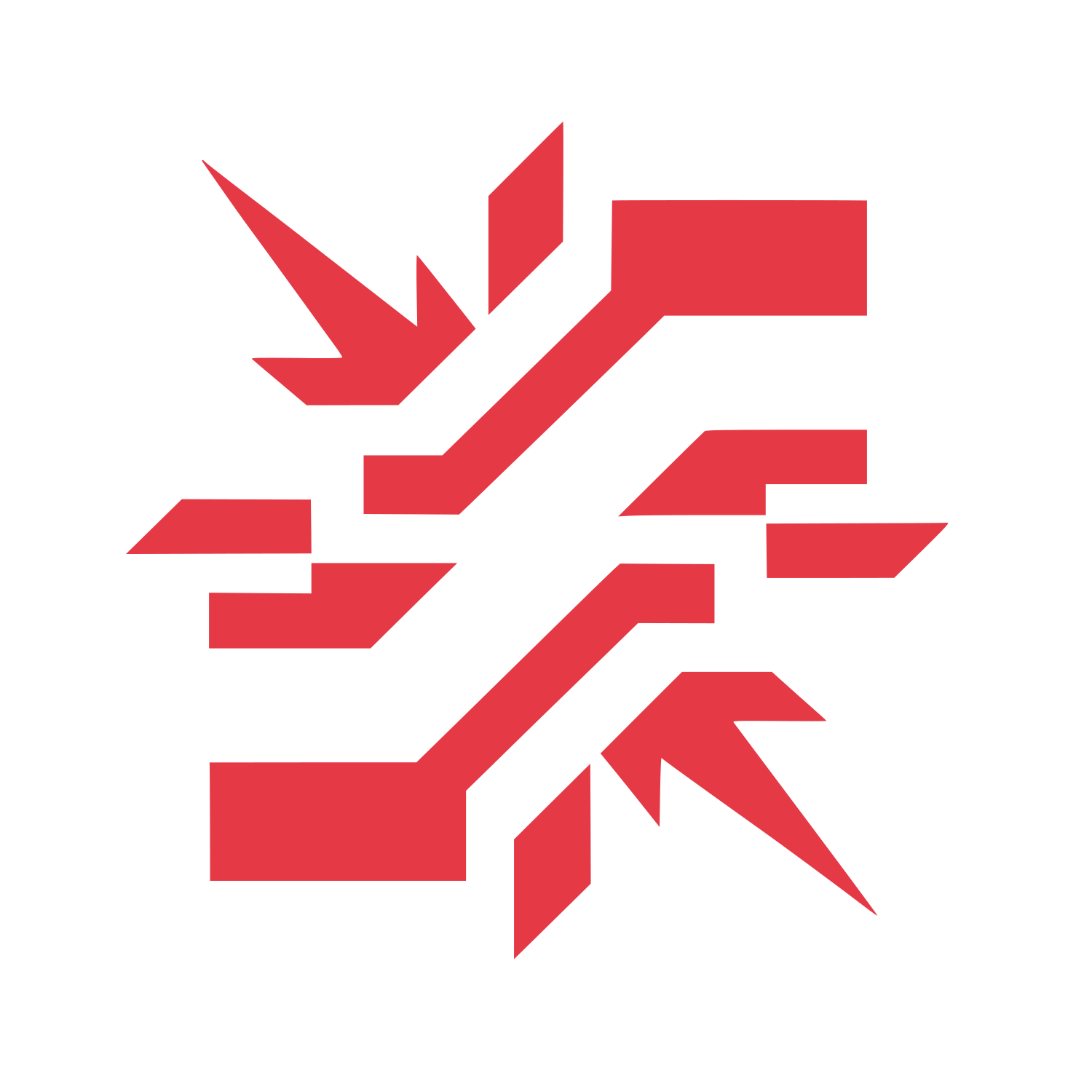 Arrow Lightning Bolt Logo #E63946