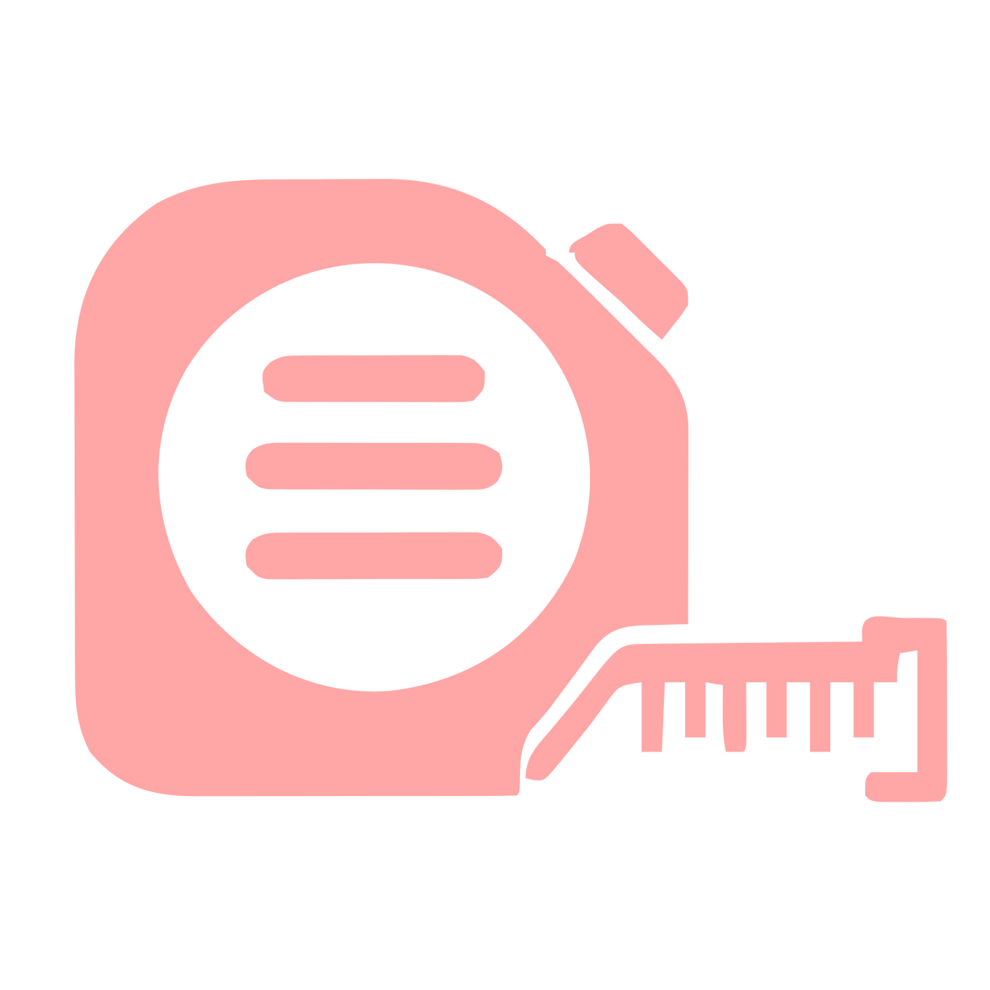 Measuring Tape Tool Logo #ffa6a6