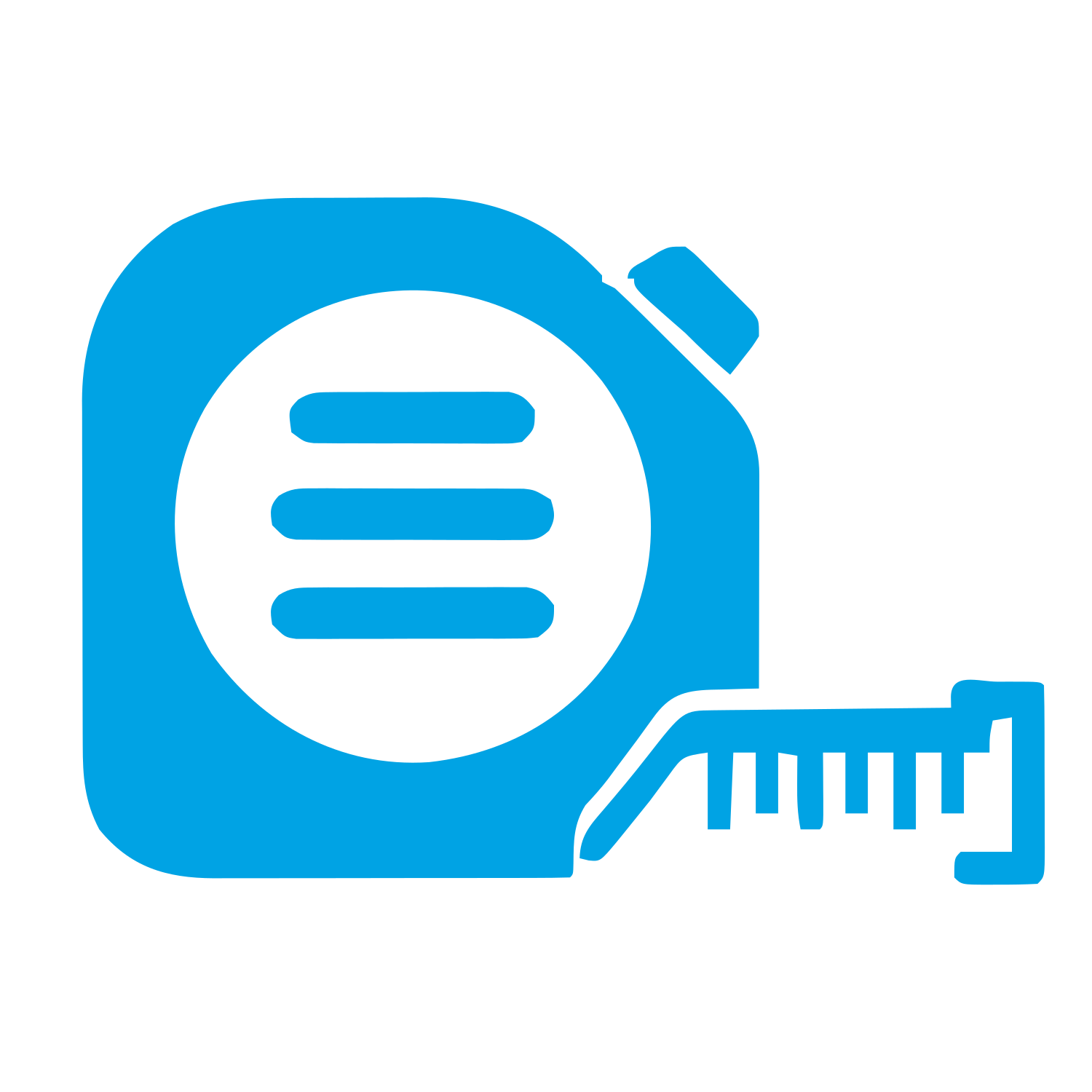 Measuring Tape Tool Logo #00a3e4