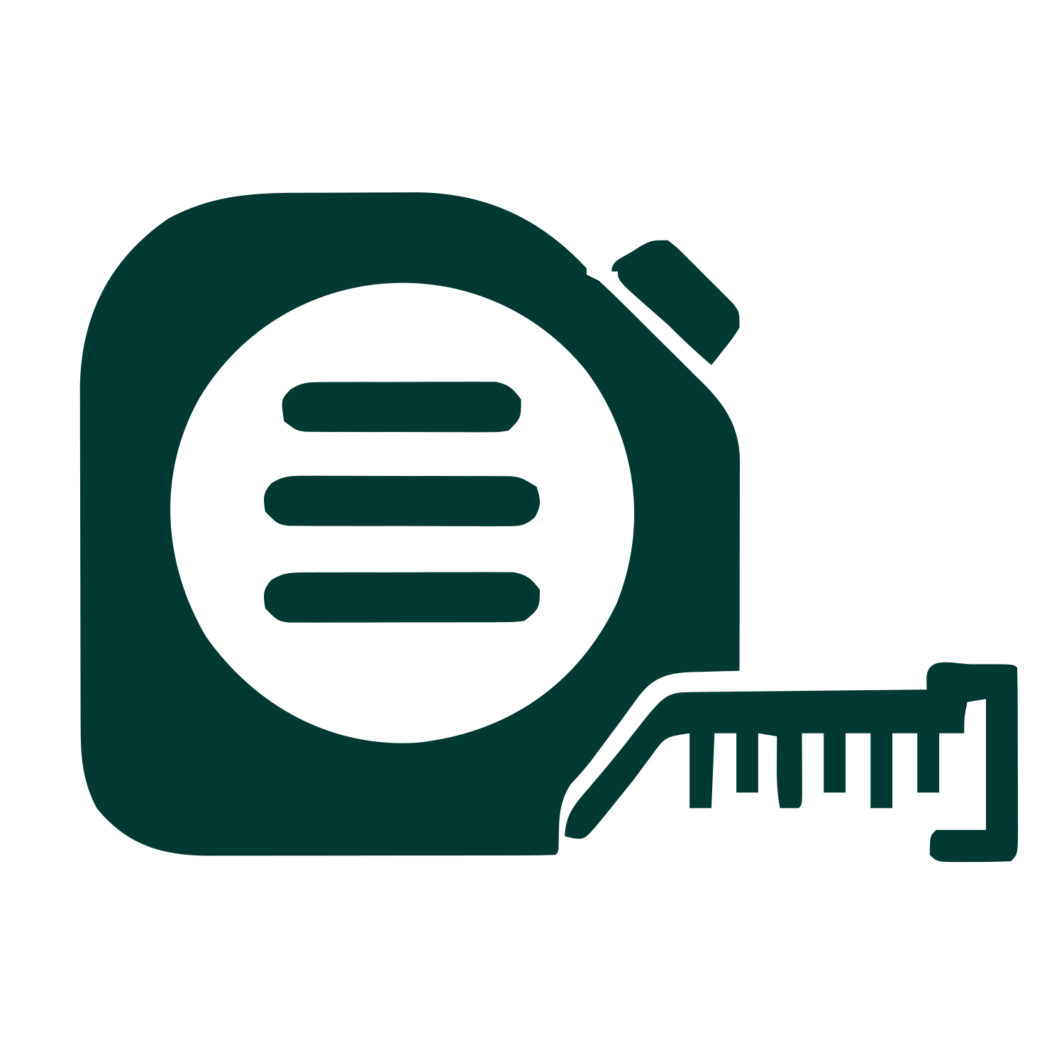 Measuring Tape Tool Logo #003932