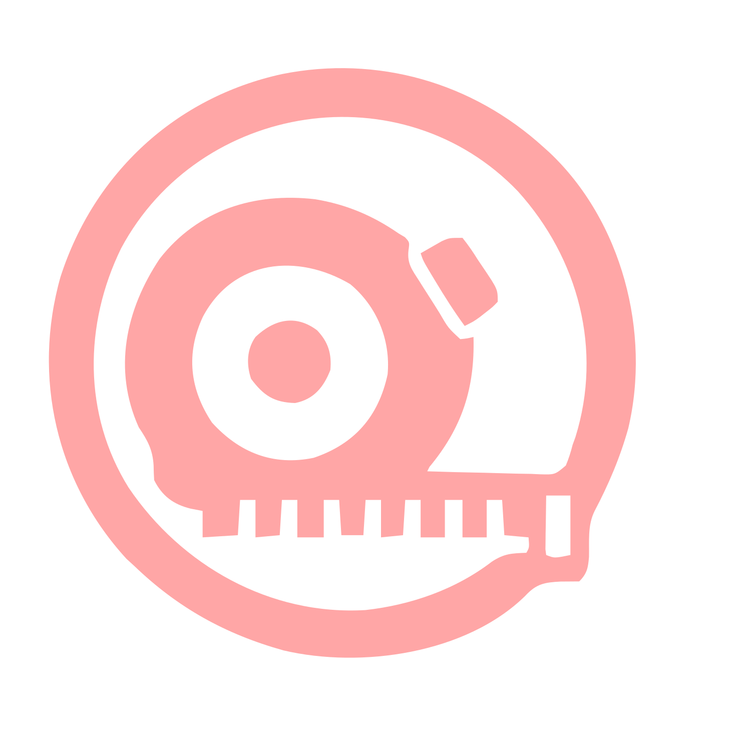 Measuring Tape Circle Logo #ffa6a6