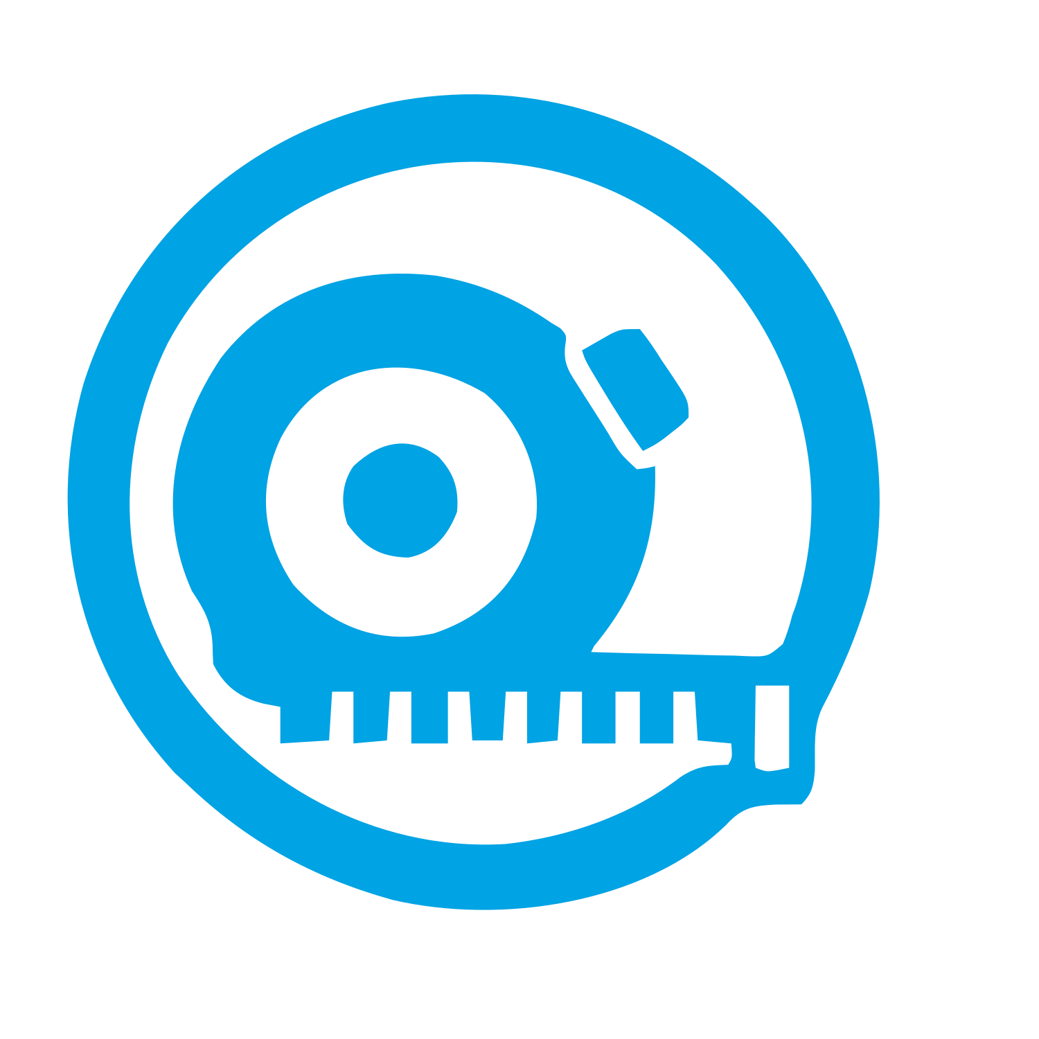 Measuring Tape Circle Logo #00a3e4