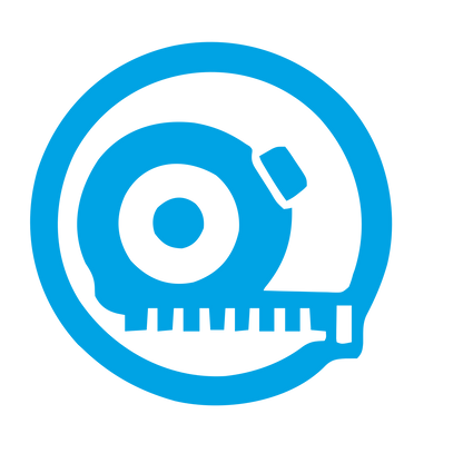 Measuring Tape Circle Logo #00a3e4