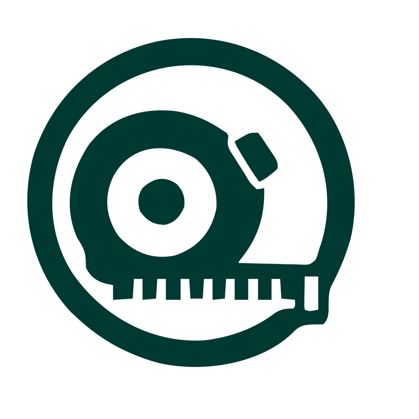 Measuring Tape Circle Logo #003932