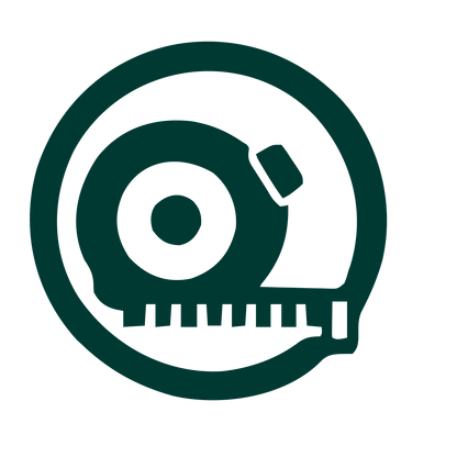 Measuring Tape Circle Logo #003932