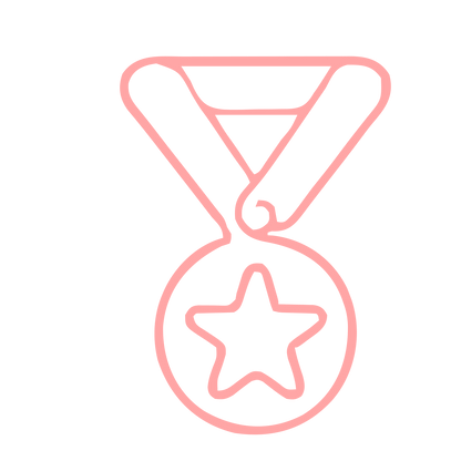 Monoline Star Medal Logo #ffa6a6