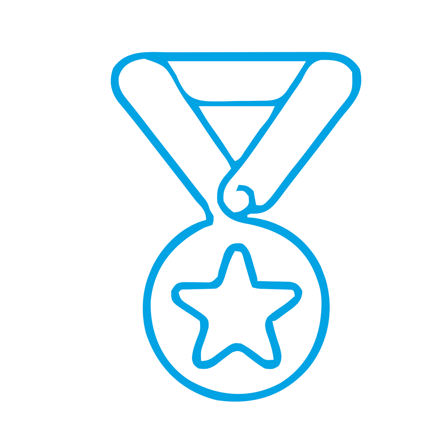 Monoline Star Medal Logo #00a3e4