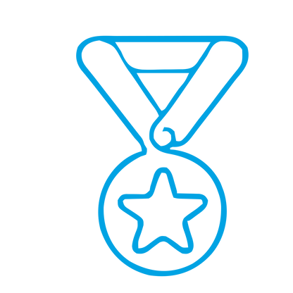 Monoline Star Medal Logo #00a3e4