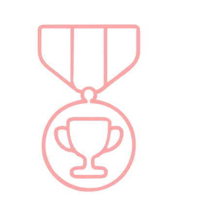 Monoline Medal Trophy Logo #ffa6a6