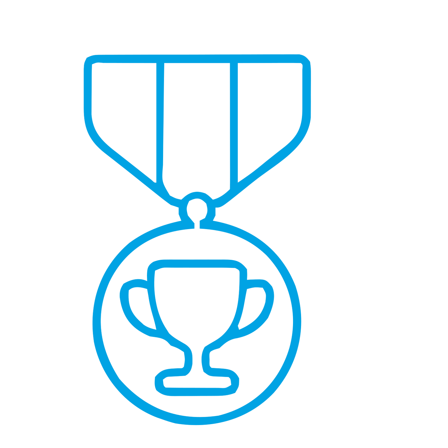 Monoline Medal Trophy Logo #00a3e4