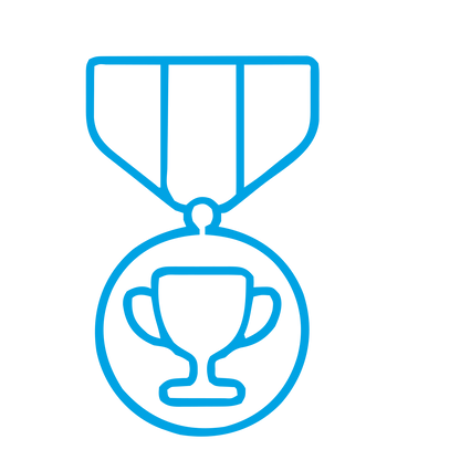 Monoline Medal Trophy Logo #00a3e4