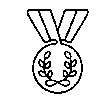 Monoline Medal Laurel Logo